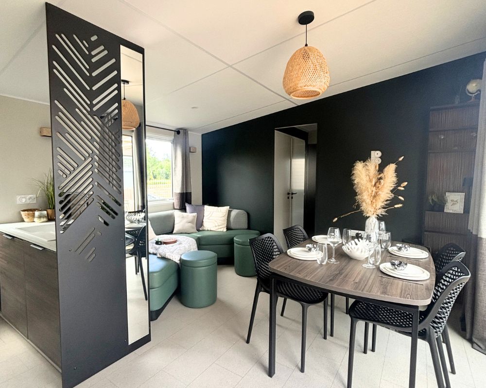 Mobil-home neuf Rideau Otello 106.3S de 2026 à vendre sur Quend, séjour, salon