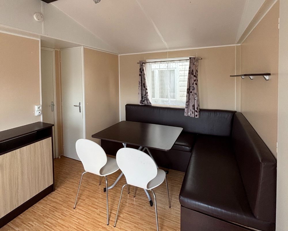 Mobil-home occasion gaïa evolution 2 chambres à vendre à Quend, salon