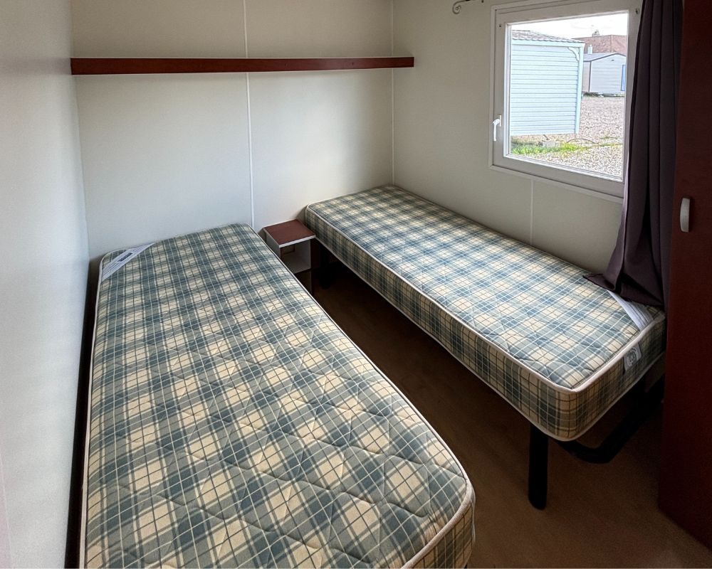 Mobil-home occasion trigano 2 chambres à vendre à Quend, chambre enfant