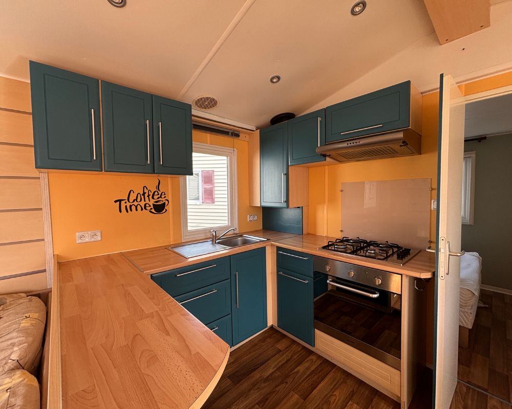 Mobil-home occasion Apollon Confort 3 chambres à vendre à Quend, cuisine