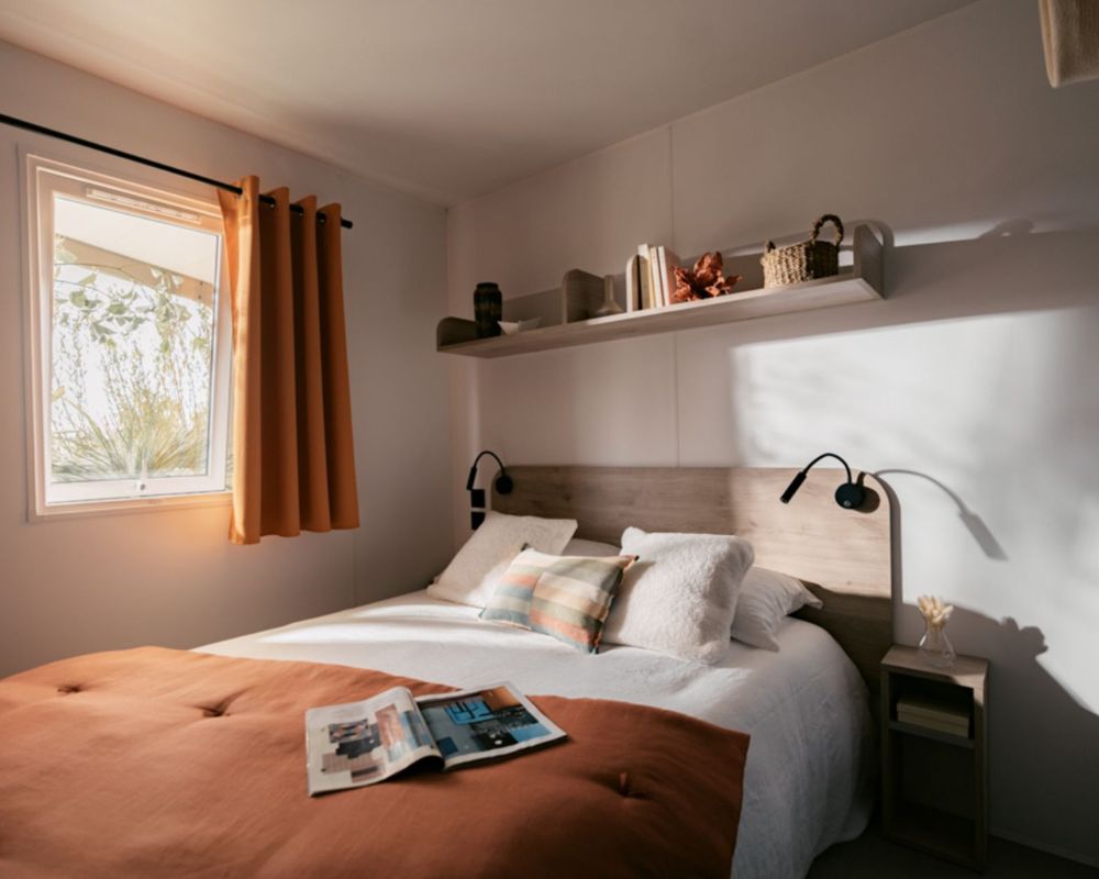 Mobil-home neuf IRM Agora 2026 à vendre sur la baie de somme, chambre lit double