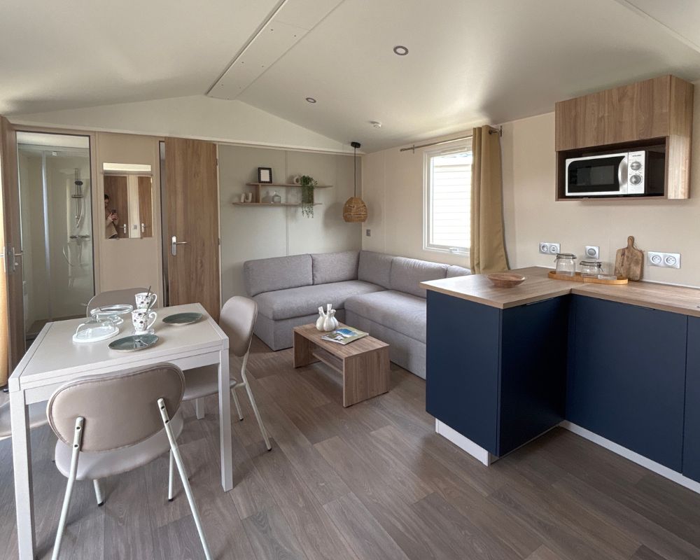 Mobil-home neuf IRM Mimosa du côté de Berck sur mer, séjour
