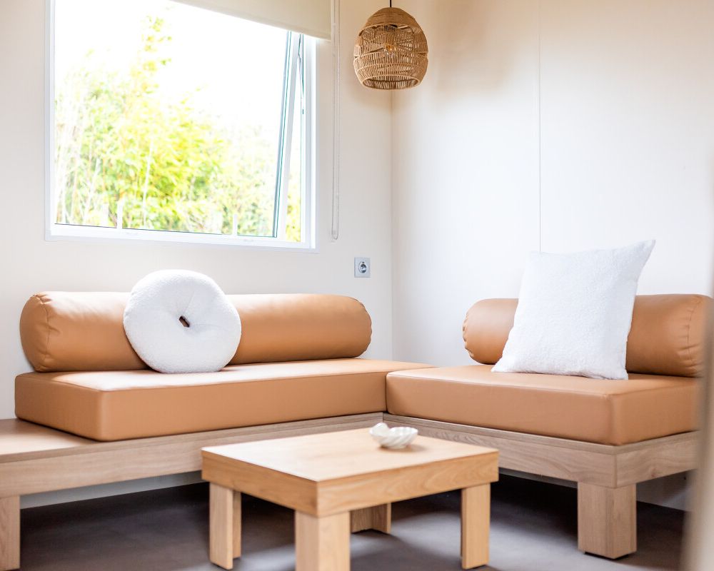 Mobil-home neuf O'Hara 1064 à vendre côte d'opale salon