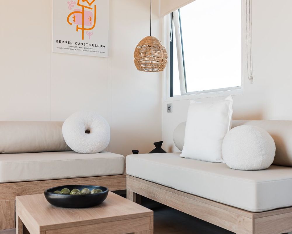 Mobil-home neuf O'Hara 844 du côté de la baie de somme, séjour