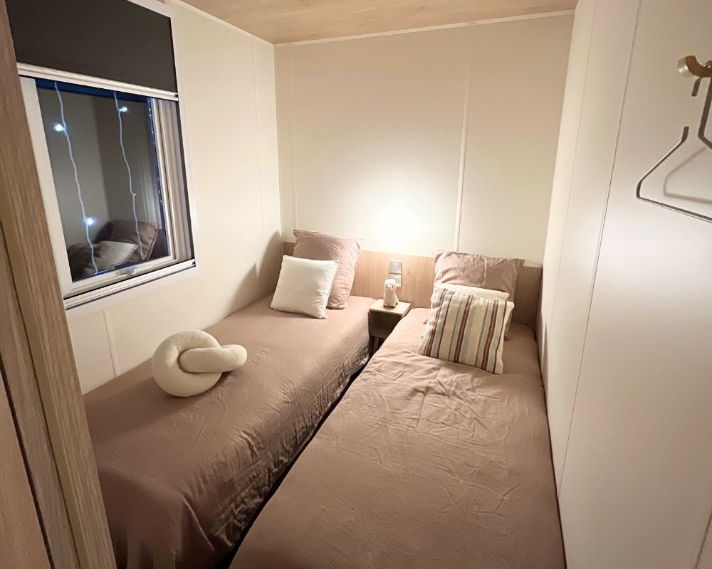 Mobil-home neuf O'Hara 944 du côté de la baie de somme, chambre lits simples