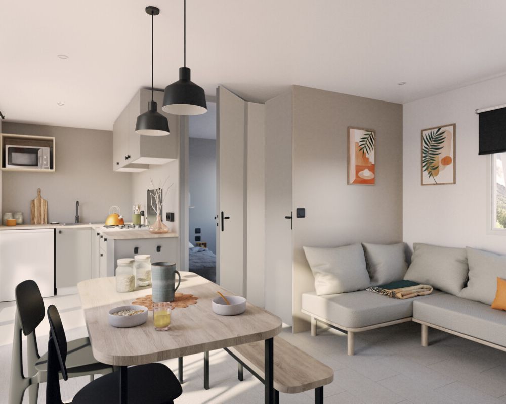 mobil-home neuf IRM Riviera Suite à vendre berck sur mer, séjour