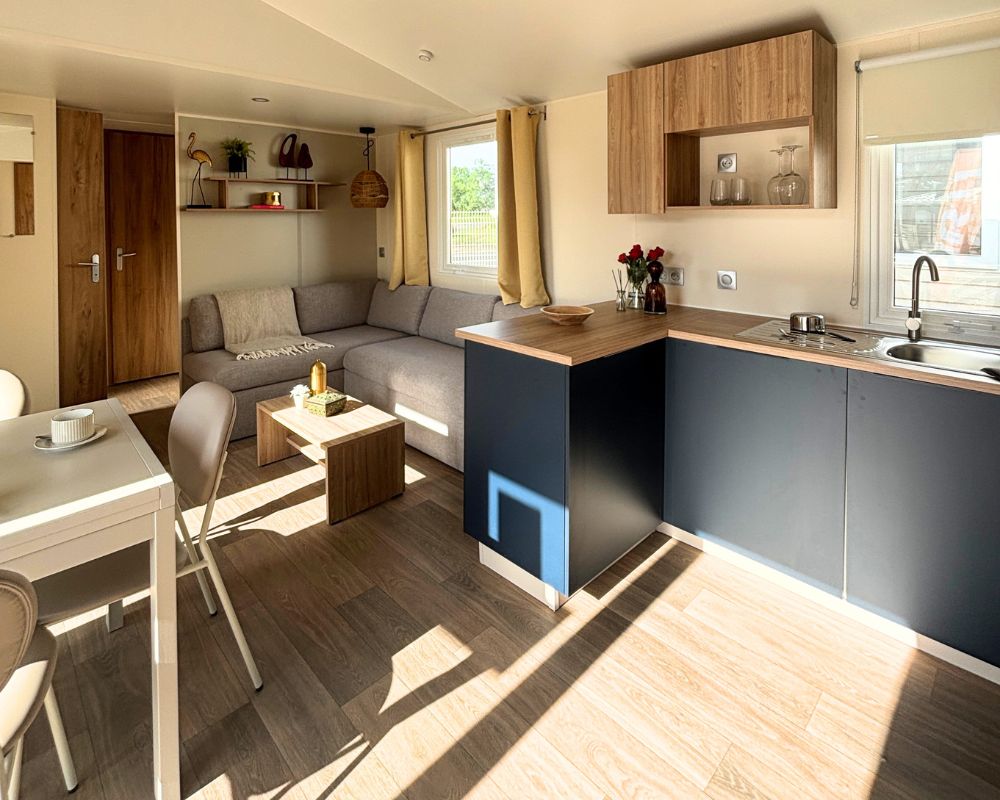 mobil-home neuf IRM Violette 2026 à vendre, séjour