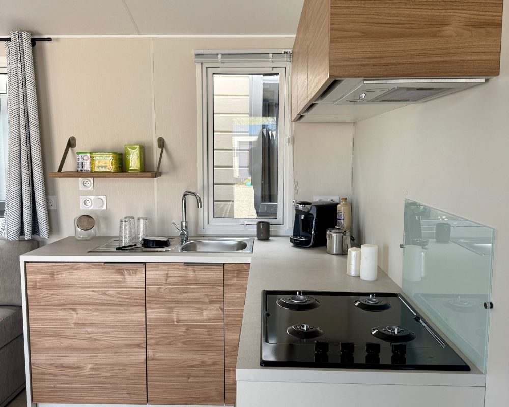 Mobil-home neuf Rideau Toscane 87.3 de 2026 à vendre sur la Baie de Somme, cuisine