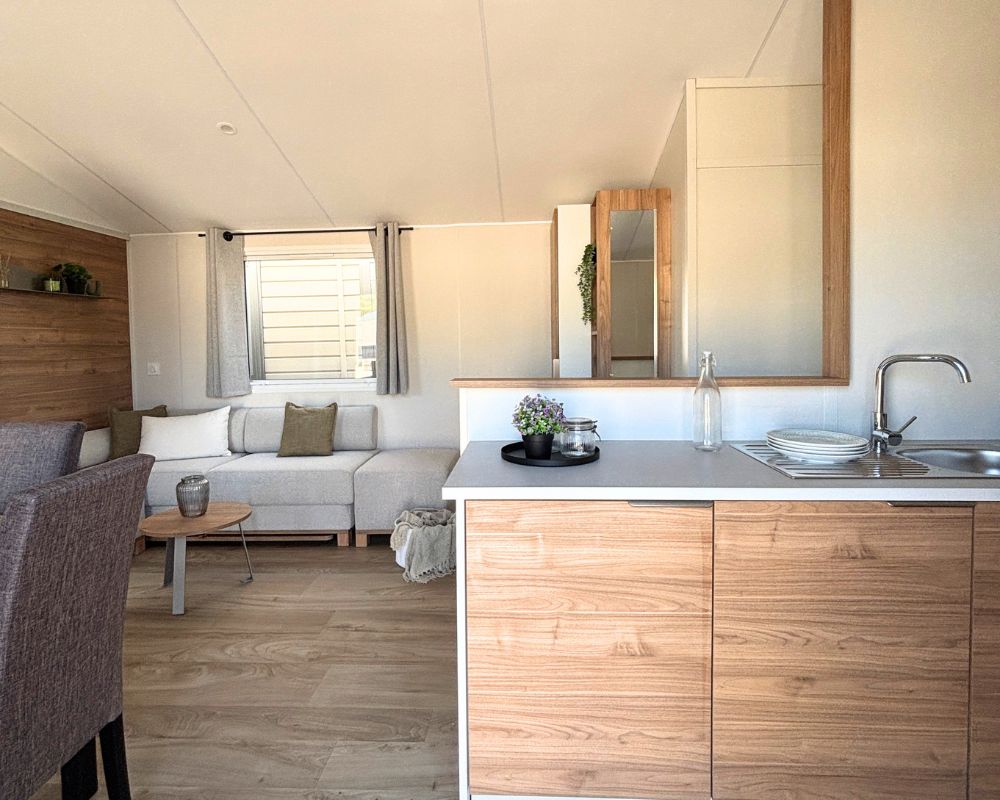 Mobil-home neuf Rideau Genoa à vendre sur la côte d'opale, séjour