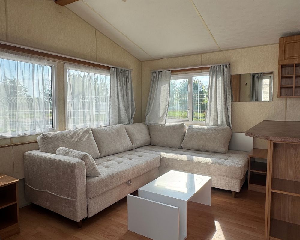 Mobil-home occasion anglais willerby panoramique à vendre à Quend Plage, séjour