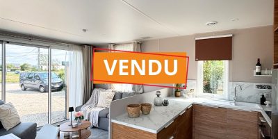 Mobil-home neuf Rêve d'été de chez IRM à vendre à Quend dans la Somme, modèle en 2 chambres avec une vue panoramique, le salon