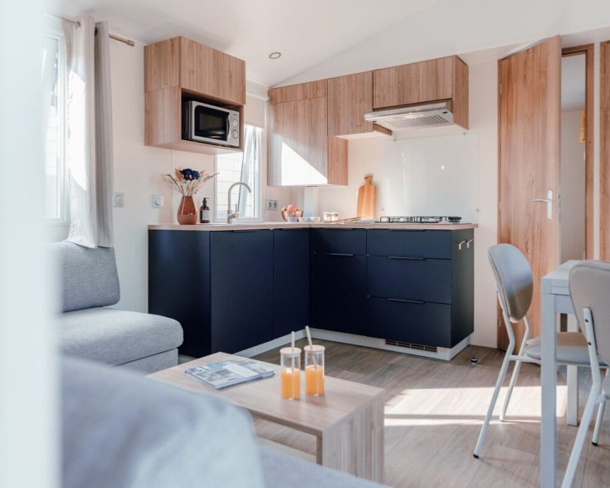 Mobil-home neuf IRM Azalée du côté de Fort Mahon, cuisine
