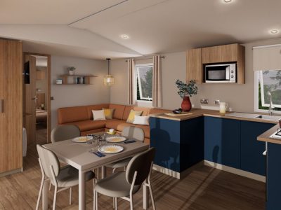 Mobil-home neuf IRM Jasmin 2026 à vendre du côté de Berck sur mer, le salon