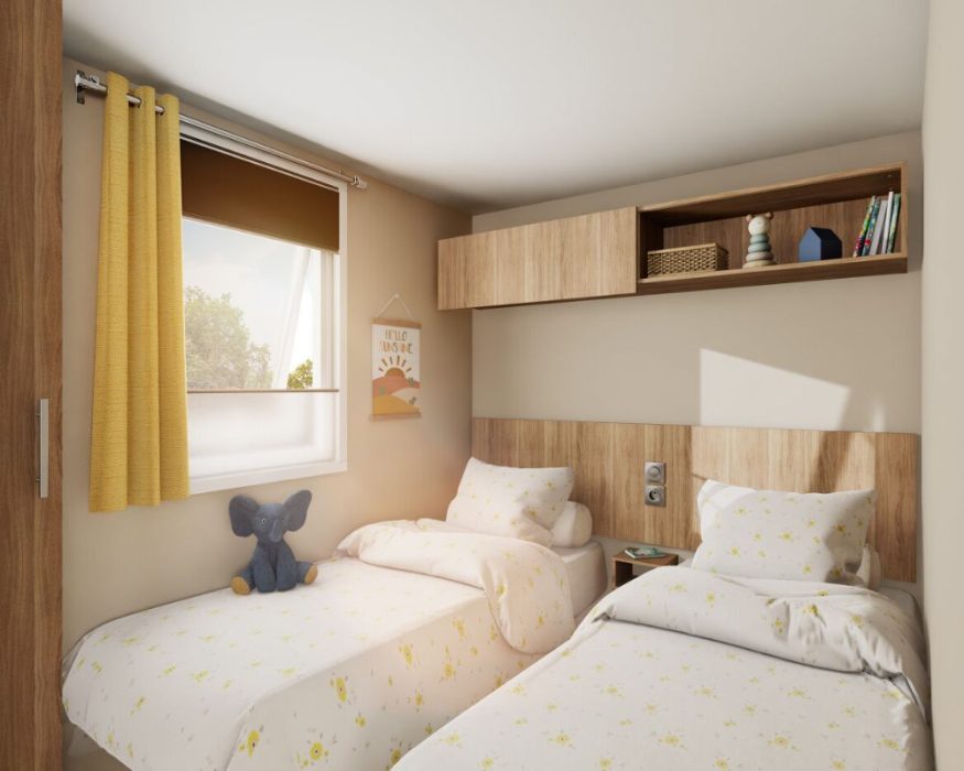 Mobil-home neuf IRM Magnolia 2026 à vendre du côté de Quend, la chambre