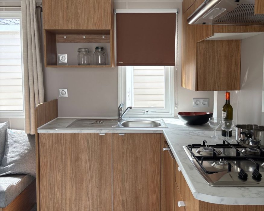 Mobil-home neuf IRM Magnolia en 3 chambres à vendre à quend, cuisine