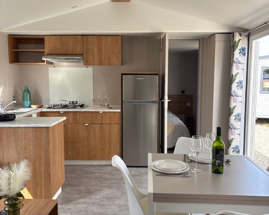 mobil-home neuf IRM capucine à vendre en Baie de Somme, cuisine