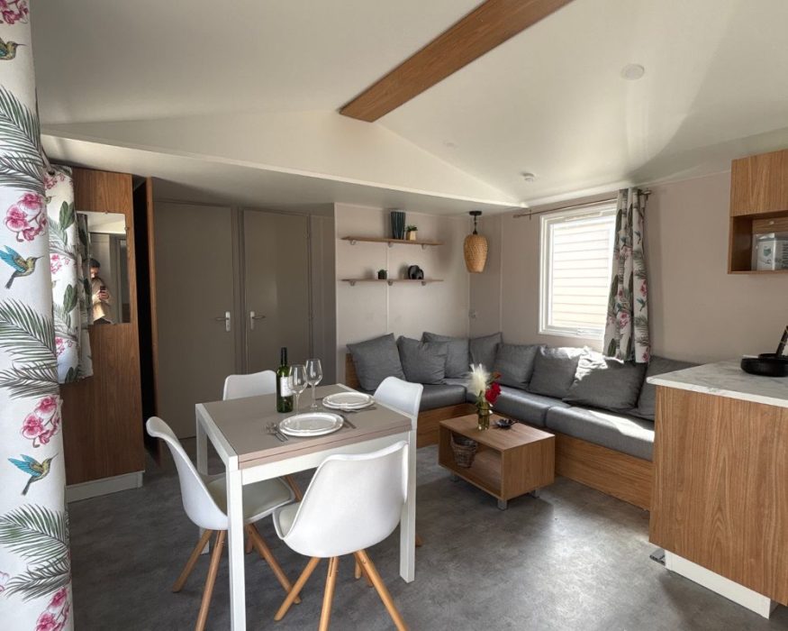 mobil-home neuf IRM capucine à vendre en Baie de Somme, salon